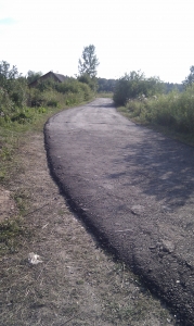 Ремонт дороги в деревне Гомово.